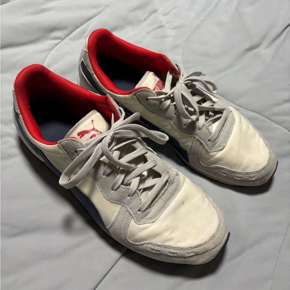 Puma Men's gray/blue/red shoes